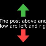 The post above and below are left and right