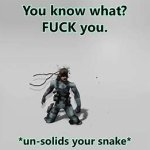 Unsolids your snake meme