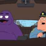 Joe Driving Grimace Meme Template