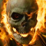 Ghost rider pointing
