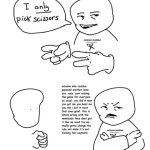 I ONLY pick scissors meme