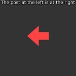 The post at the left is at the right