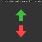 The post above and below are left and right