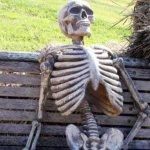 Skeleton waiting