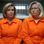 Nancy Pelosi and Liz Cheney jail Jumpsuits meme