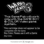 Wario Land 3 compatibility confusion meme