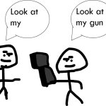 Object vs gun