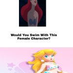 let's swim with mermaid peach