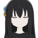 Goth Bocchi closed eyes