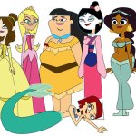 Total Drama Revenge of the Island as Disney Princesses