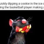 A slam cookie dunk ice cream | Me quickly dipping a cookie in the ice cream while watching the basketball player making a slam dunk: | image tagged in gifs,ice cream,slam dunk,basketball,memes,blank white template | made w/ Imgflip video-to-gif maker