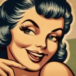 1940 poster lady  with a smirk