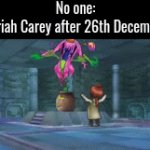 Return to hell, Mariah Carey! | No one:
Mariah Carey after 26th December: | image tagged in gifs,memes,funny,mariah carey | made w/ Imgflip video-to-gif maker