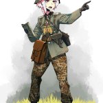 WW2 Wehrmacht anime girl pointing