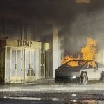 Trump Tesla Fire