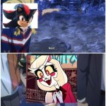 To humble Disney, I mean. | image tagged in now it's your turn,disney,shadow the hedgehog,hazbin hotel | made w/ Imgflip meme maker