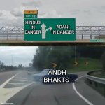 hindus in danger vs adani in danger meme funny