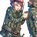 Anime girl with ak 47 angry/crying