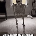 Spooky Meme | ME SHOWING MY NEIGHBOR MY REALISTIC FRANKENSTIEN’S MONSTER (IT WAS HIS WIFE): | image tagged in gifs,spooky | made w/ Imgflip video-to-gif maker