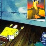 bow to the GOAT | qibli; JMA | image tagged in spongebob worship,wings of fire | made w/ Imgflip meme maker