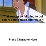 Belle's Angry at Who? meme