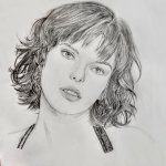 Milla Jovovich drawing, first for 2025!