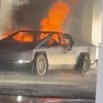 Cybertruck burning