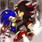 Shadow is about to kill Sonic