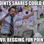 #0001 | POINTS SHARES COULD BE; CIVIL BEGGING FOR POINTS | image tagged in pepe silvia | made w/ Imgflip meme maker