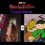 WandaVision couple meme | image tagged in wandavision couple meme | made w/ Imgflip meme maker