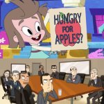 If Lucretia came up with that slogan... | image tagged in hungry for apples harvey girls forever version,harvey girls forever,harvey street kids,hungry for apples,rick and morty | made w/ Imgflip meme maker