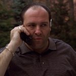 Tony Soprano speaks on the phone