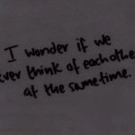 I wonder...