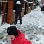 Girl hit by snowball