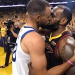 lebron james kiss steph curry