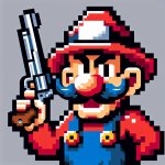 Mario with. Gun