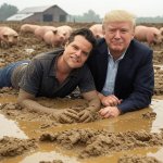 Donald Trump Matt Gaetz wallowing in mud Pigs