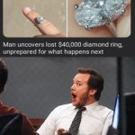 Diamond ring | image tagged in gifs,diamond,ring,memes,i was not expecting that,happiness noise | made w/ Imgflip video-to-gif maker