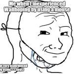 Crying inside | Me when I inexperienced Wallhoping by using a mouse; (i got very experienced by using < > keys) | image tagged in crying inside | made w/ Imgflip meme maker