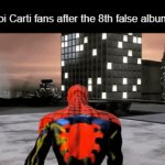 Jordan Carter homie stop false advertising | Playboi Carti fans after the 8th false album drop | image tagged in gifs,playboi carti,rap,music | made w/ Imgflip video-to-gif maker