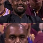 Kanye Smiling and then Sad