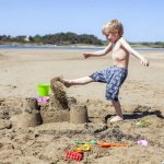 kicking sand castle