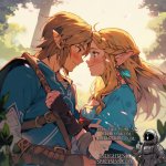 link and zelda kiss