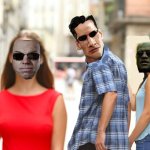 Matrix "red woman" meme | image tagged in memes,distracted boyfriend,neo,morpheus,agent smith,matrix | made w/ Imgflip meme maker