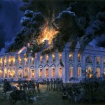 White house burning