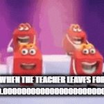 When the teacher leaves the room | WHEN THE TEACHER LEAVES FOR LITERALLY 0.00000000000000000000001 SECONDS | image tagged in happy meal | made w/ Imgflip video-to-gif maker