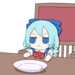 Cirno with empty plate