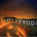 Burning Hollywood   Sign