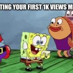 Getting your first 1k views meme be like... | GETTING YOUR FIRST 1K VIEWS MEME | image tagged in gifs,memes,relatable memes,views,popular memes | made w/ Imgflip video-to-gif maker