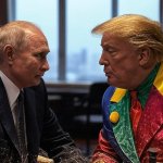 Vladimir Putin and his clown, Donald "Joke" Trump jester